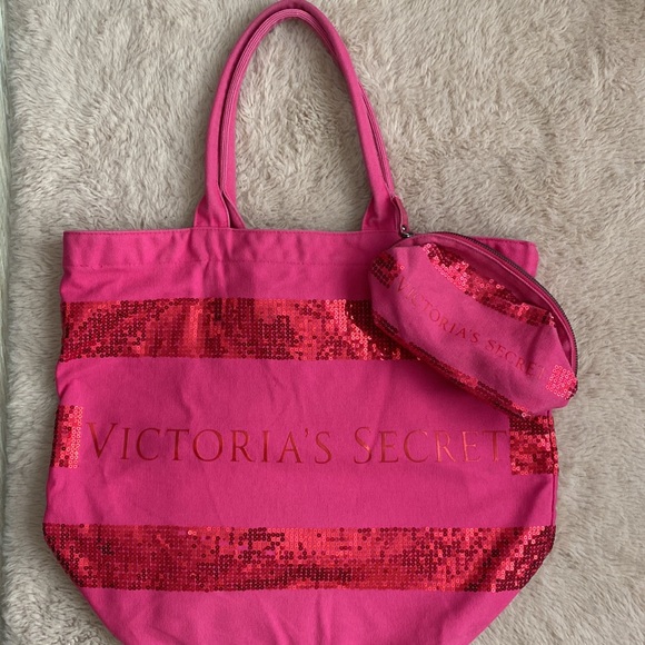 Victorias Secret Bag with matching Make Up Bag - Picture 1 of 8